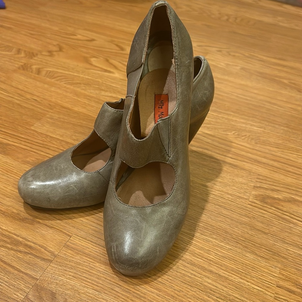 MIZ MOOZ, gray green heel womens 9.5